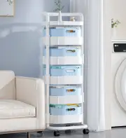 Joybos® 5Layer Metal Kitchen Rotating Storage Rack With Wheels F95
