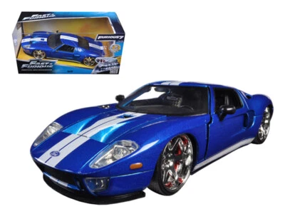 Jada 97177 Ford GT Blue with White Stripes "Fast & Furious 7" (2015) Movie 1/24