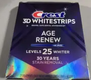 Crest 3d Whitestrips Age Renew levels 25 whiter 42 strips, Exp 2027