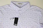 NWT Straight Down DINK Golf Polo (LAVENDER w/ Pickle Ball Pattern) Medium