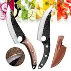 Kitchen Chef Knife Meat Cleaver Hand Forged Boning Butcher Knife Sheath Cover