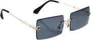[SAFIGLE] 1Pair Fashion Rimless Sunglasses for Outdoor Activities Protection Stylish Photo Sunglasses for Vacation and Daily Wear Unisex Design