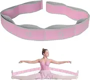 1Pcs Stretch Bands, Stretching Bands with 8 Adjustable Loops for Leg Stretcher Strap, Pilates, Yoga, Dance, Gymnastics Exercise and Flexibility, Pink