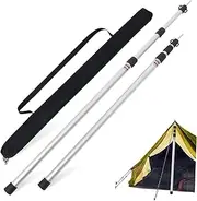 JOINPAYA 1 Set Adjustable Tent Rod Telescopic Camping Poles with Storage Bag Durable and Lightweight for Awnings Tents and Canopies Slip Design for Enhanced Safety