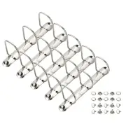 A5 3 Hole Ring Binder Mechanisms, 5 Set 1.97" D Ring Binder Planner, 26mm Silver