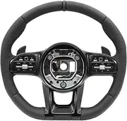 Steering Wheel，Compatible With Mercedes Benz AMG W205 W213 W117 W166 W177 W197 W204 W216 W217 W218 W222 W221 W212 W463 W464 GLE GLC G63 C63(With button)