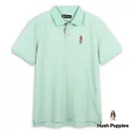 【HUSH PUPPIES】男裝 POLO衫 趣味英文字印花度假衝浪狗寬版POLO衫(淺綠 / 43101101)