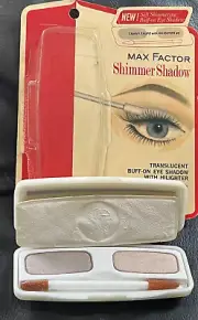 VINTAGE MAX FACTOR SHIMMER EYE SHADOW COMPACT TAWNY TAUPE HIGHLIGHTER NEW