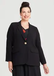 [Taking Shape] Taking Shape Dress Code Blazer Jacket Size 10 in Black - Plus Size Women's Clothing Black