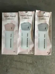 3 Smart Travel Bottles Set 4 Bottles in One In Box Unused New Old Stock