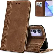 [AKABEILA] Case for Motorola Moto Edge 30 Neo Mobile Phone Case Leather Flip Case Stand PU Wallet Protective Flip Case Cover with [Card Slot] [Stand Function] [Magnetic]