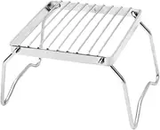 HYTROVE Portable Stainless Steel Folding BBQ Grill Compact Barbecue Grill for Park Camping Mini Grill for Outdoor Cooking and Picnics