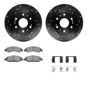 Dynamic Friction Company 8512-48065 Brake Rotor Dimpled & Slotted Black