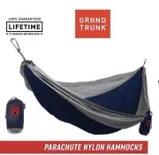 NEW: Grand Trunk: Double Parachute Nylon Hammock DH-MIXED Blue/Silver