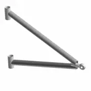 Polaris A-Frame Weld, Right, Matte Black, Genuine OEM Part 1544053-458, Qty 1