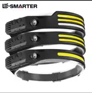Induction Headlamp Flashlight USB Rechargeable COB LED Sensor Head Lamp Built-in