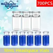 700-10ml Sample Vials,Headspace Glass Bottles Flat Bottom,Borosilicate Crimp Top