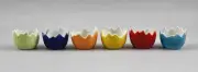 9942423 Porcelain Egg Cup Eggshell Set 6x Wagner & Apel H4cm