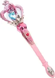 Zerodeko Light Up Princess Wand with Music and Spinning Feature Enchanting Fairy Wand for Birthdays Christmas Halloween and Family Fun Engaging Sensory