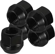 5pcs Tire Screws Hub Caps Wheel Tire Bolt Caps for Car Hexagonal Nut Cover Tire Bolt Cap Replacement Nut Protection Cap Lug Nuts for Cars Hex Nut Cover Car Tire Hub Cap Metal Black