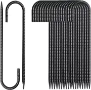 12 Inch Rebar Stakes 20 Pack J Hook Ground Stakes Galvanized Metal Tent Stakes