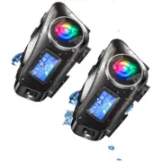Bluetooth Headphones Motorcycle Helmet Intercom Headset FM Radio LCD Waterproof