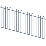 ProtectorAl 1201-2400W x 1200H Deep Ocean Loop & Spear Top Pool Fence Panel Raked Up to 15º