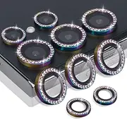 [Rayorcon] Camera Lens Protector for Samsung Galaxy S23 Ultra, Aluminum Alloy Ring Tempered Glass Lens Protector Anti Scratch Decorative Camera Cover Fits for Samsung Galaxy S23 Ultra Diamond Colorful