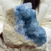 13.2LB Natural and beautiful blue crystal cave mineral sample