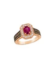 Le Vian 14K Rose Gold 1.55 ct. tw. Diamond & Ruby Precious Ring