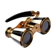 Antique Brass Binocular Mother of Pearl Lorgnette Binocular Nautical Binocular