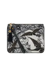ZIP TOP CLUTCH SILVER LININGS