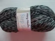 Mary Maxim Step Softly wool blend sock yarn, Grey Mix, 1 skein (430 yds)
