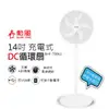 勳風 14吋 DC 充電式USB循環扇立扇/電風扇BHF-T0063 無段速風速 5片葉扇