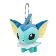 Official Japanese Pokemon Center Vaporeon Pokedoll Plush Keychain USA Seller