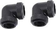 2Pcs Rotary Fitting Adapter Water Cooling Plug for Computer Cooling Kit Durable Brass Construction with Seal Design for Leak Prevention