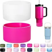 2-Pack Silicone Boot for Stanley 40 30 oz Quencher Adventure Tumbler, Bottom Boot for Stanley IceFlow Flip 30 20 oz, Stanley Cup Protector Sleeve Cover Boots for Stanley 40 30 oz with Handle