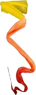 Dragon Dance Silk Warm Color Match Rhythmic Dance Ribbons Classic Dance Ribbons Lightweight Dance Ribbons Streamers for Improve Coordination (Color : A)