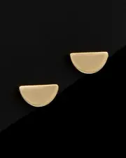 14K Italian Gold Half Circle Studs