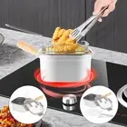 Deep Fryer Pot Stainless Steel Frying Pan Oil Saving Square Deep Frying Faoil