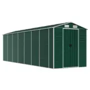 Garden Shed Outdoor Storage Tool Workshop Sheds Steel Green 191x640x198cm