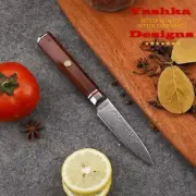Damascus Paring Knife Chef Home Kitchen Tool BBQ Outdoor Fruits Cutlery Cookware