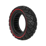 9x3.0-5.5 Solid Tires for Kukirin G2 Pro E-Scooter - Puncture-Proof Off-Road Replacement Wheels Black Red