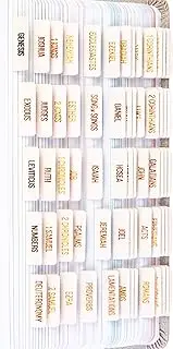 DiverseBee Laminated Bible Tabs (Copper Embossed Lettering), Bible Journaling Supplies, Bible Book Tabs, Christian Gift, 73 Bible Tabs Old and New Testament, Includes 4 Blank Tabs (Alabaster)
