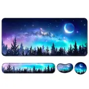 Keyboard Wrist Rest + Mouse Pad with Wrist Support + Desk Mat + Coaster 4 in ...