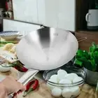 Stainless Steel Wok Fried Flat Cooking Griddle Work on Nonstick Frying Pan