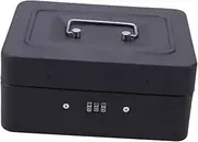 DOITOOL Cash Box with Combination Lock Black Safety Box for Store Restaurant Market and Hotel Cash Management Secure Money Holder with Upgraded Code Design