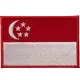 SINGAPORE 新加坡 國旗 刺繡國旗燙布貼 補丁貼 刺繡章 (含背膠) 刺繡燙貼 燙布貼 燙貼布 熨燙布貼 熨燙章 補丁布標