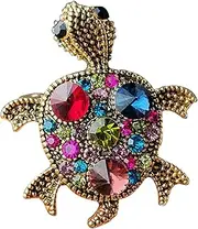 [Generic] Turtle Brooch,Animal Hat Pins - Rhinestone Brooch Pin, Lovely Lapel Enamel Pin for Hat Bag, Animal Brooch Jewelry