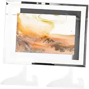 KOMBIUDA Dynamic Sand Picture Figurine Relaxing Quicksand Painting for Office Desk Decoration Natural Sand Art Sculpture